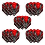 Harrows Supergrip Ultra Dart Flights | 5 x sets Darts Flights (15 Flights Total) I 100 Micron Dart Flights I Premium Extra Strong Made in UK I Professional Darts Accessories I Red Dart Flights