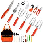 GIOVARA 22 Pieces Gardening Tools Set with Carry Bag Including Mini Transplanting Tools, Bonsai Tools, and Gardening Hand Tools Set for both Indoor and Outdoor Plant Care, Garden Gift