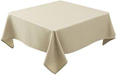 Biscaynebay Textured Fabric Square Tablecloths 70 X 70 Inches, Natural Water Resistant Spill Proof Tablecloths for Dining, Kitchen, Wedding and Parties, Machine Washable