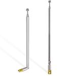 Bingfu 6 Sections Telescopic 65cm AM FM Antenna Portable Radio Antenna Replacement (2-Pack) Compatible with Indoor Portable Radio Home Stereo Receiver AV Audio Vedio Home Theater Receiver TV Tuner