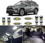 AUTOGINE White LED Interior Lights Kit for Toyota RAV4 2016 2017 2018 2019 2020 2021 2022 Super Bright 6000K Interior LED Lights Bulbs Package + Install Tool