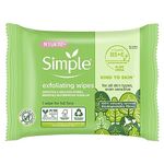 Simple biodegradable Exfoliating Face Wipes cleansing wipes to smooth skin and unclog pores for sensitive skin 20 wipes