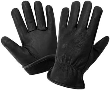 Skytec GGS Soft Deerskin Winter Gloves with 3M Thinsulate, Black, Large