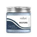 Vedanum Ultra Therapeutic Skin Cells Restoring Bath Salt with Dead Sea Salt and Pink Salt for Relaxing, Foot Massage, Pain Relief, and Toxic Removal - 200 Gm Jar