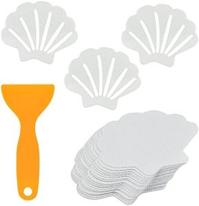 Aemygo 30 PCS Non-Slip Bathtub Stickers, Safety Bathroom Tubs Showers Treads with Scraper Clear Decal, Anti-Slip Shower Appliques for Bathtub, Shower, and Stairs (White)