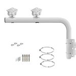 WiTi Heavy Duty Dual Mount 40CM Arm Bracket for Industrial Cameras Project,Long Pole with 2 Mounts for CCTV Security Surveillance System,Project Installing Solution for Indoor and Outdoor