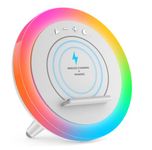 Bluetooth Speaker Night Lights, Wireless Charging Kids Speaker, Color Changing Modern Bluetooth Lamp,Teenage Boys Girls Gifts Ideas/Please use The Original Adapter