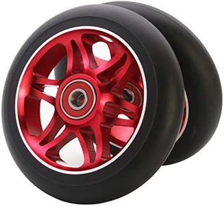 Z-FIRST 2Pcs 110mm Pro Scooter Wheels with ABEC 9 Bearings Fit for MGP/Razor/Lucky Envy/Vokul Pro Scooters Replacement Wheels (A-Red)