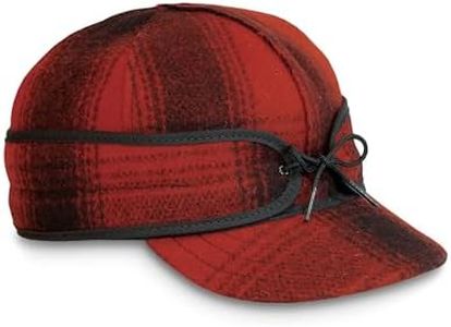 Stormy Kromer The Original Cap, Red/Black Plaid, Size 7