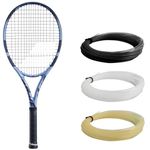 Babolat Pure Drive 11th Gen Tennis Racquet (4 1/2" Grip) Strung with White Syn Gut at Mid-Range Tension