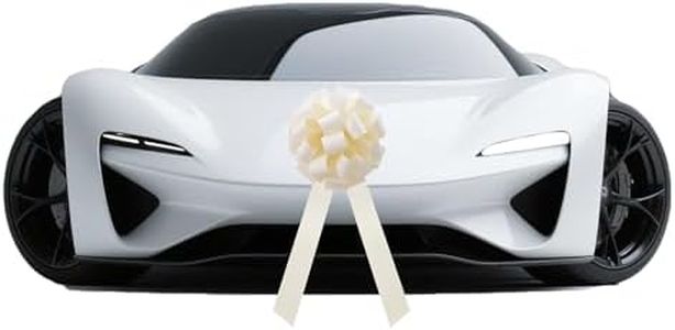 21Inch Giant Gift Bow for Car,Big Bow for Car Huge Car Bow,Big Present Bow 21Inch-White