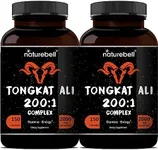 Tongkat Ali 200:1 (Longjack) Extract for Men, 2000mg Per Serving, Indonesia Origin, Eurycoma Longifolia | with Panax Ginseng for Energy, Stamina, & Male Health Support (150 Count (Pack of 2))