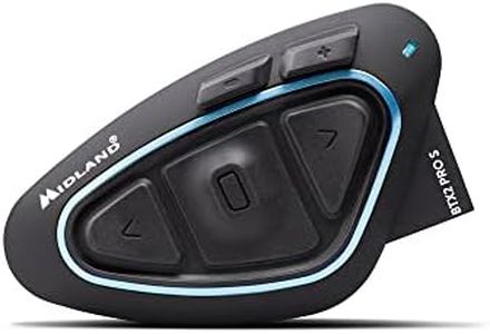 Midland BTX2 Pro S Single C1414.04, Intercomunicador Bluetooth Individual para Moto, Casco IPX6 Waterproof, Supresión de Ruido, hasta 8 Personas, Batería 23h, Alcance 800 m