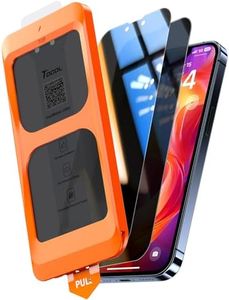 TOCOL for iPhone 13 Pro Privacy Screen Protector, 9H Hardness Military Grade Shatterproof HD Tempered Glass Full Coverage Easy Installation Case Friendly 2 Pack