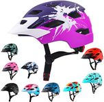 Kids Bike Helmet,Bavilk Kids Boys Girls Bike Helmets with LED Light Detachable Visor Children Youth Teen Multi-Sport for Skating Cycling Scooter Skateboard Adjustable & Lightweight 19.7"-22.4"