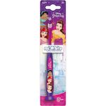 Princess Toothbrush with Protection Cap, Suction Cup, Comfortable Handle and Soft Bristles for Kids