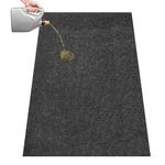 Datanly 1 Piece Oil Spill Mat, 60 x 36 Inch Garage Floor Mat Under Car Driveway Mats Oil Leaks Absorbent Oil Pad, Reusable, Washable, Durable, Waterproof Backing, Protects Surfaces, Black