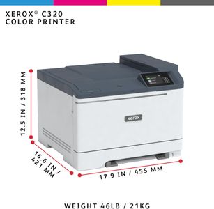 Xerox C320dni Wireless Color Laser Printer – Duplex, Network Ready
