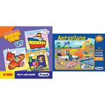 Frank - 10201 Travel Time Puzzle for 3 Year Old Kids & Above and 15 Pieces Floor Puzzle for 3 Year Old Kids & Above (Aeroplane)