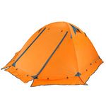 Azarxis 2 3 Person 4 Season Backpacking Tent, Double Layer Dome Tents Easy Setup Waterproof for Camping Hiking Traveling Climbing (Orange (with Skirt Edge) - 3 Person - 4 Season)