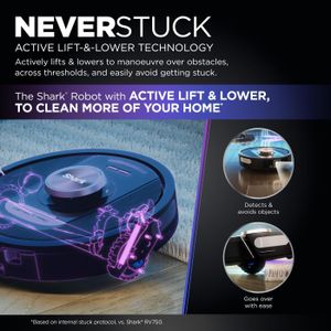 Shark PowerDetect Robot Vacuum – Black, Smart Sensor Cleaning