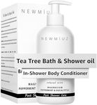 in-Shower Body Conditioner Soft Skin Post Shower Care Wet Skin Moisturizer for Body & Legs 2 in 1 Bath Oil & Shower Oil Sore Muscles Recovery Peppermint Magnesium Tea Tree Spa Self Care Spa Gift