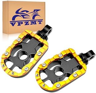 VPZMT 10mm Universal Highway Passenger Foot Pegs Pedal for Harley Touring/Electra Glide/Street Glide/Road King/Road Glide (Passenger Floor Boards-GOLD)