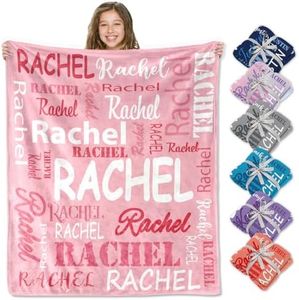 Corissy Ships Next Day, Personalized Blankets and Throws Custom Blanket with Name Customized Flannel Blanket for Kids Christmas Blanket Gifts for Teen Girls Boys