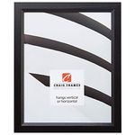 Craig Frames 7171610BK Wood Grain Finish 11 by 16-Inch Photo Frame, PicturePoster Frame, 0.825-Inch Wide, Solid Black