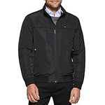 Tommy Hilfiger Men's Performance Faux Memory Bomber Jacket, Black Filled, X-Large