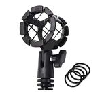 Rigdance Microhone Shock Mount Mic Holder with Cold Shoe for Boompoles, Comptible with Rode NTG1, NTG2, NTG3, Sennheiser ME66, Audio-Technica AT897 etc