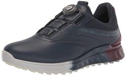 ECCO Men's S-Three Boa Gore-tex Waterproof Hybrid Golf Shoe, Marine/Morillo/Marine, 9-9.5