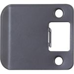Round Corner Extended Lip Strike Plate, 2-1/4" x 2", (2-1/2" Overall Length), Matte Black by Stone Harbor Hardware