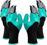 Garden Genie Gloves with Claws Waterproof Gardening Gloves For Digging and Planting, Best Gardening Gifts for Women and Men [2 Pairs, Green]