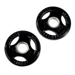 Equipped Gym - Olympic Tri Grip Weight Plate Set 1.25kg - 25kg. 2" Cast Iron And Rubber Coated Weights For Weight Lifting Gym Equipment For Home & Commercial Use For Both Men And Women (2x 2.5kg)