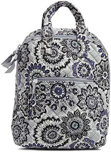 Vera Bradley Women's Cotton Mini Totepack Backpack, Tranquil Medallion - Recycled Cotton, One Size