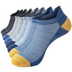 Niofind Mens Trainer Socks 8 Pairs, Low Cut Ankle Socks for Men and Women, Breathable Cotton Running Socks, Ideal for Casual, Sports, Walking and Gym, Multipack 9-11