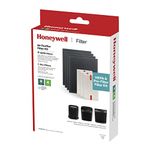 Honeywell HEPA Air Purifier Filter Kit Includes 3 HEPA R Replacement Filters and 4 A Carbon Pre-Cut Pre-Filters Airborne Allergen Air Filter Targets Wildfire/Smoke, Pollen, Pet Dander, and Dust