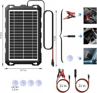 POWOXI 9W Solar Battery Charger – Portable Panel for Car, Boat, RV