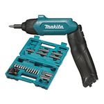 Makita DF001DW 3.6V Lithium-Ion 1/4" Hex Screwdriver Kit, Blue, 3.6V