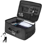 KEMIMOTO Golf Trunk Organizer Collapsible 1680D Waterproof for Car, SUV, Large Storage Space to Store Golf Accessories, Great Gift for Golfers, Black
