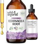 Wild & Organic Echinacea Drops - Immune Support Supplement with Echinacea Angustifolia - Liquid Root Extract Tincture - Vegan, Sugar & Alcohol-Free - 4 fl oz