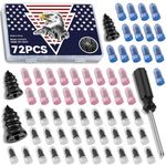 AUTOWN 72PCS Tire Repair Rubber Nail Kit - Complete Set with 3 Sizes, Storage Box & Screwdriver - for Car, Truck, Motorcycle & More