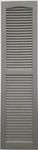 Shutters, Louvered Shutters, Standard Louvered Exterior Vinyl Window Shutters, Charcoal, (1 Pair = 2pcs) 12"W x 23"H