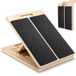 RSHEXJI 3rd Gen Adjustable Slant Board for Calf Stretching & Squat Wedge – Non-Slip Physical Therapy Equipment, Portable Rehab Stretching Board for Flexibility, Recovery & Strength Training