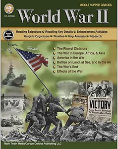 Mark Twain Media World War II History Book, Grades 6-12 World History Workbook, Lessons on World War 2 With Hands-On Activities, Homeschool or Classroom Learning (128 pgs)