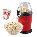 JINPRI DAPP150V2RD04 Hot Air Popcorn Popper Maker β 16-Cup Capacity, Oil-Free, Electric Popcorn Machine with Measuring Cup & Butter Melter, Fast Popping, BPA-Free, Red with 10 buckets(Popcorn Maker)