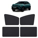 Auto Hub Car Window Sunshade/Curtains Compatible with Tata Nexon (Model : 2023-Till Date) - Pack of 4, Nexon Sun Shade