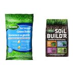 Scotts 20238 Turf Builder Grass Seed All Purpose Mix 5Kg & Soil Build'R Spreadable Top Dress for Lawns 4.2kg (122m² Coverage)