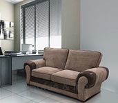 Big Corner Sofa Suite Tango 3+2 Armchair Jumbo Cord Brown (2 Seater)